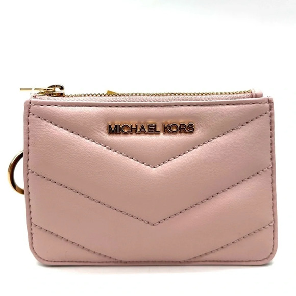 Michael Kors Jet Set Travel Small Top Zip Coin Pouch with ID Holder Powder Blush - Picture 4 of 8
